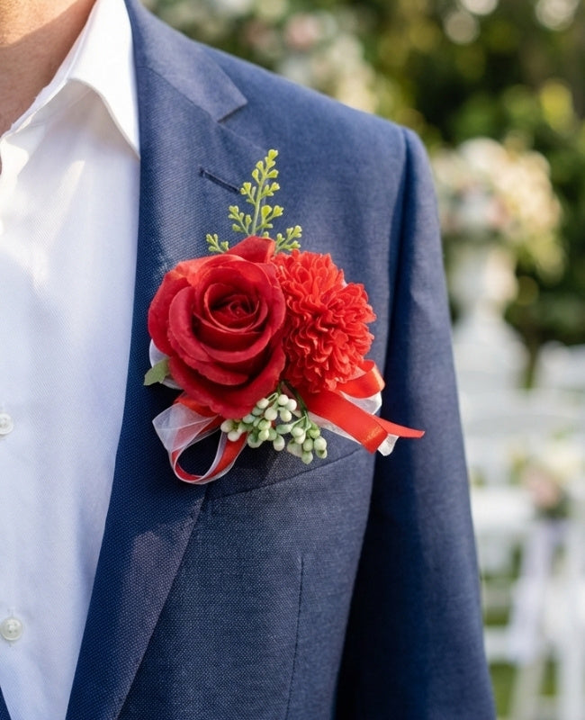 Knoopsgat bloem Rood Heren "Valentin"