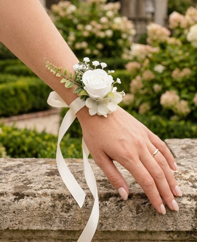 Armband Bloem Wit Dames "Gabriel"