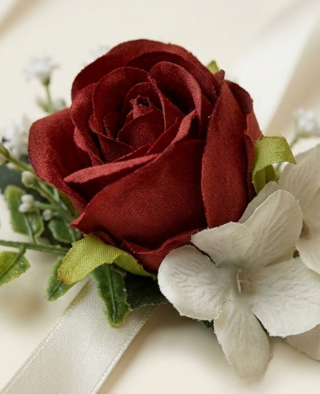 Armband Bloem Rood Dames "Gabriel"