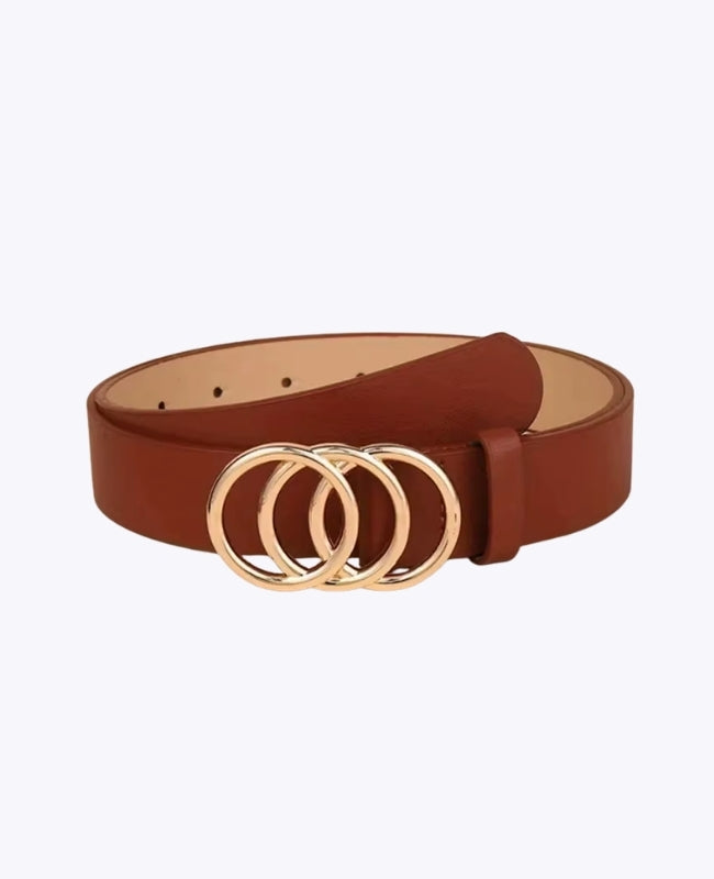 Ceinture de Robe Femme Marron en Cuir "Clémence"
