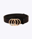 Ceinture de Robe Femme Noir en Cuir 