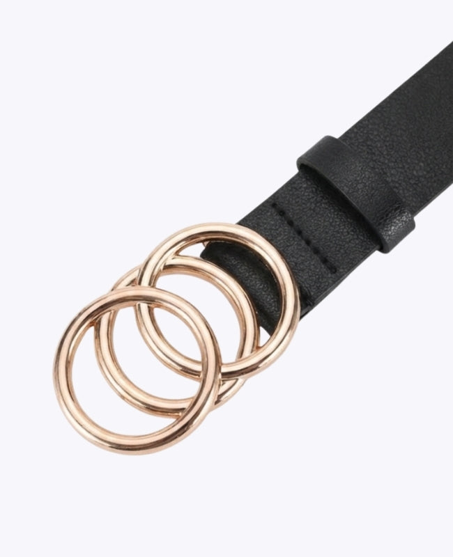 Ceinture de Robe Femme Noir en Cuir "Clémence"