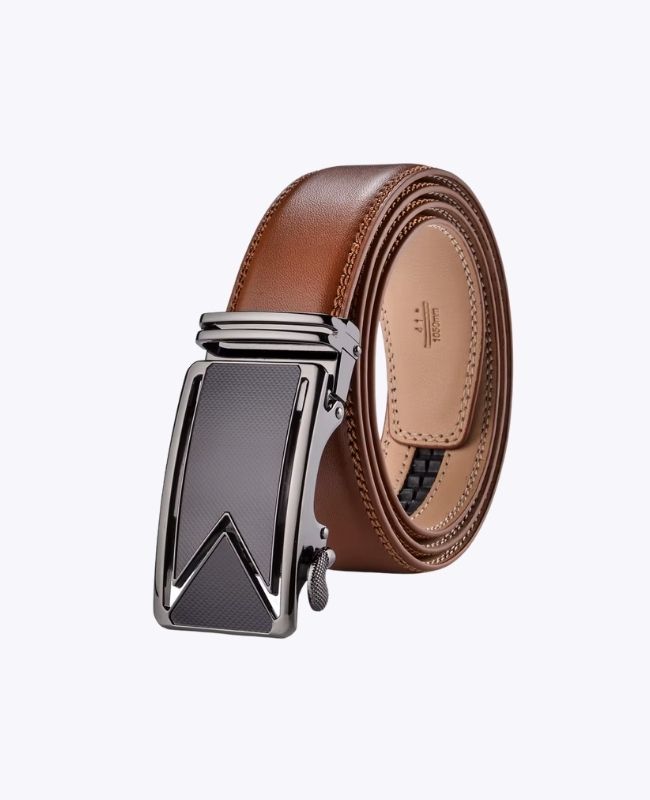 Ceinture Homme Marron en Cuir Sans Trou "Alphonse"