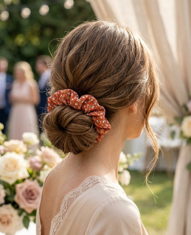 Haarelastiek Liberty Oranje Dames "Suzanne"