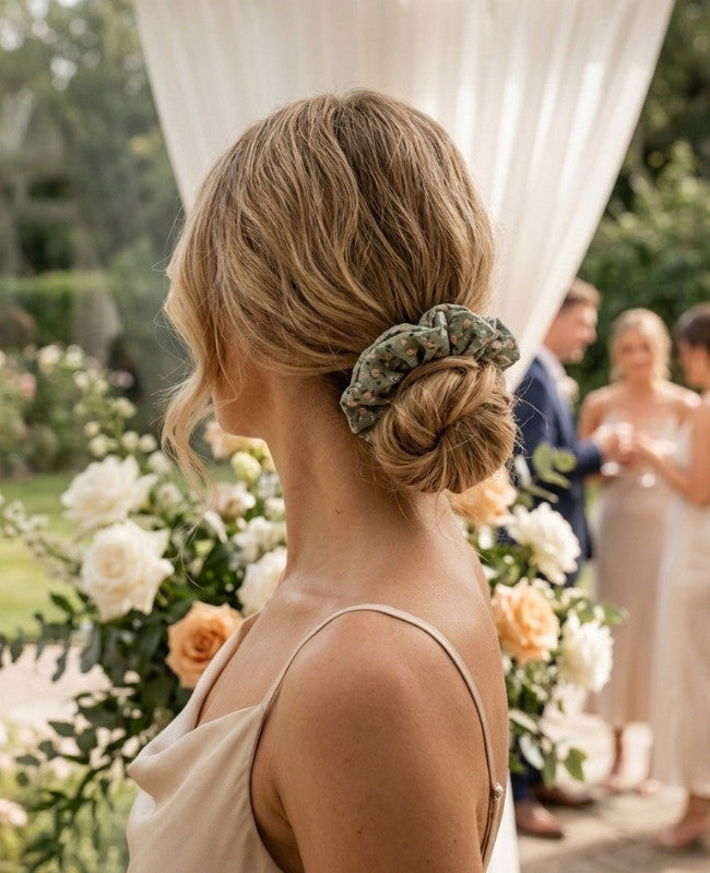 Chouchou Liberty Vert n°2 Femme «Suzanne»