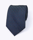 Stropdas Blauw nr.2 Met Patronen Heren in Polyester 