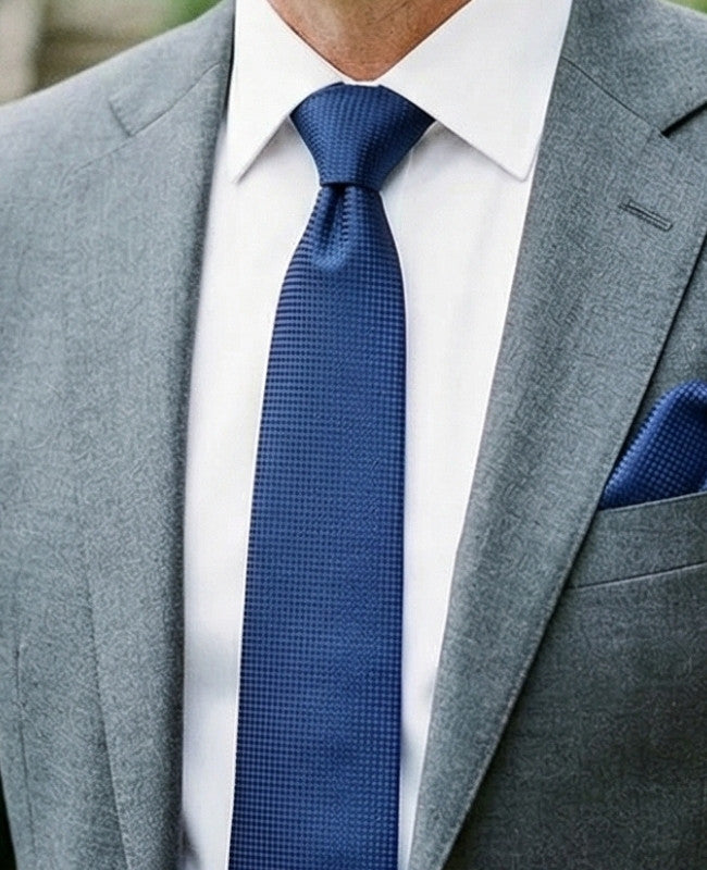Stropdas Blauw nr.3 Heren in Polyester "Martin"