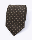 Stropdas Bruin nr.2 Met Patronen Heren in Polyester 
