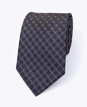 Stropdas Bruin nr.3 Met Patronen Heren in Polyester 