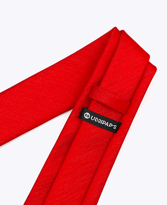 Stropdas met Rode Pailletten nr.1 Heren in Polyester | Léonard - Unipap's