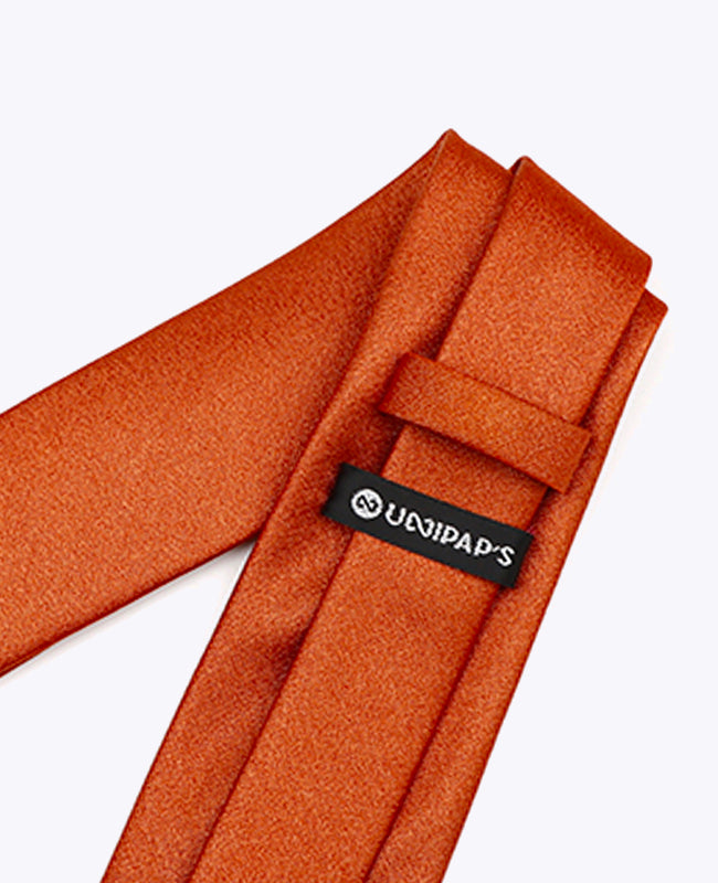Stropdas met Pailletten Terracotta nr.1 Heren in Polyester | Armand - Unipap's
