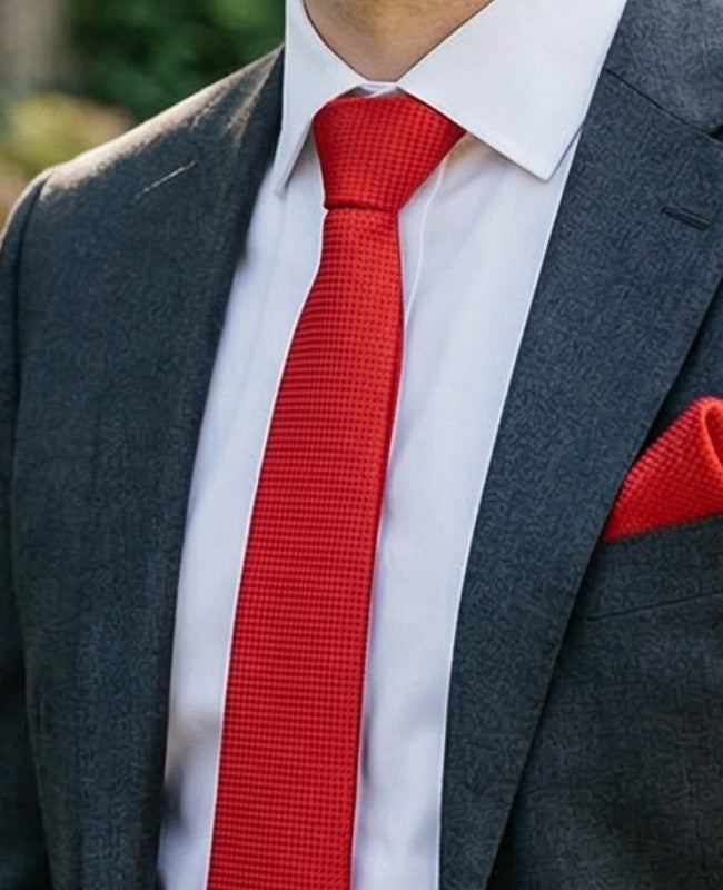 Stropdas Rood nr.2 Heren in Polyester "Martin"