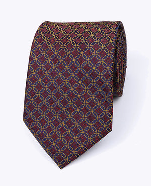 Stropdas Rood nr.3 Met Patronen Heren in Polyester 