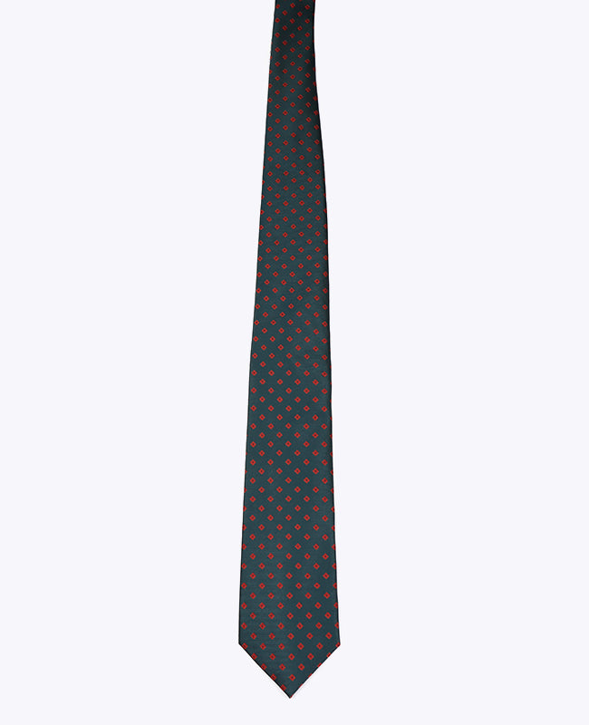 Stropdas Groen Met Patronen Heren in Polyester "Edmond"
