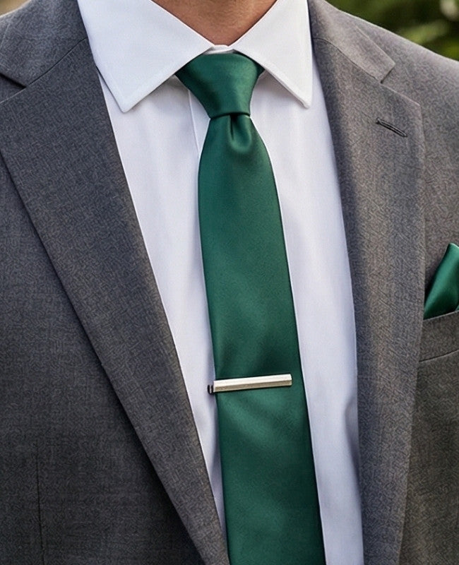 Stropdas Groen nr.1 Heren in Polyester "Jules"
