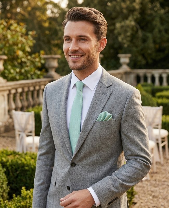 Stropdas Groen nr.1 Heren in Polyester "Lucien"
