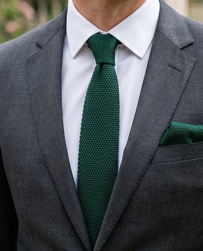 Stropdas Groen nr.1 Heren in Tricot "Léon"