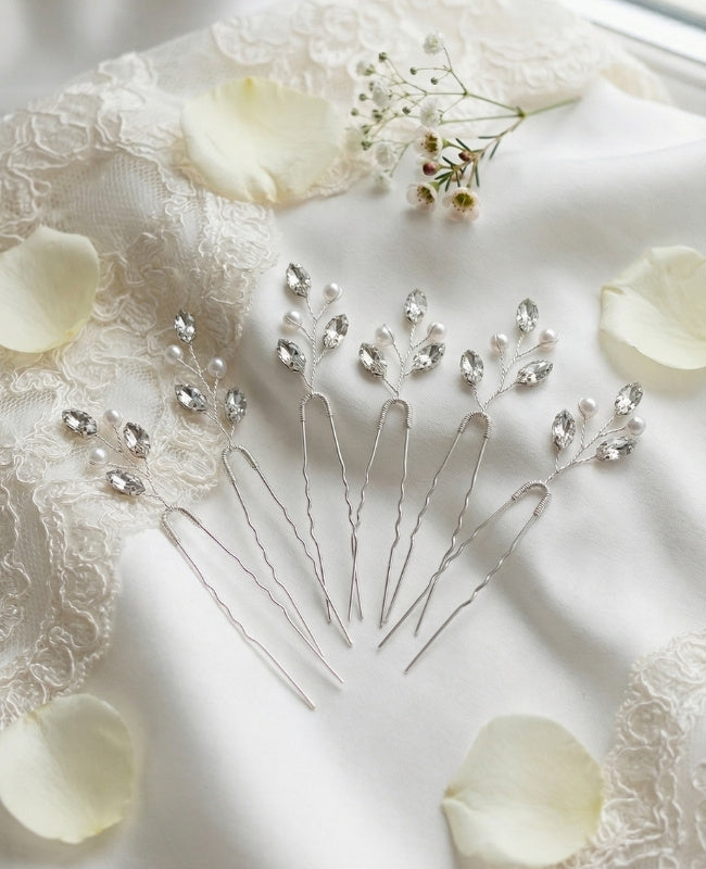 Bloemen Speld Zilver Dames "Camille"