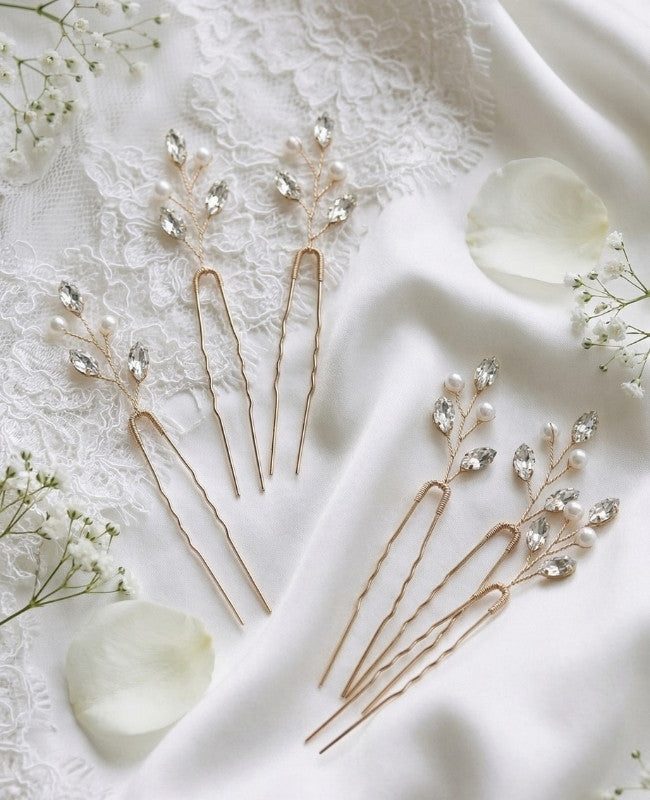 Speld Bloemen Goud Dames "Camille"