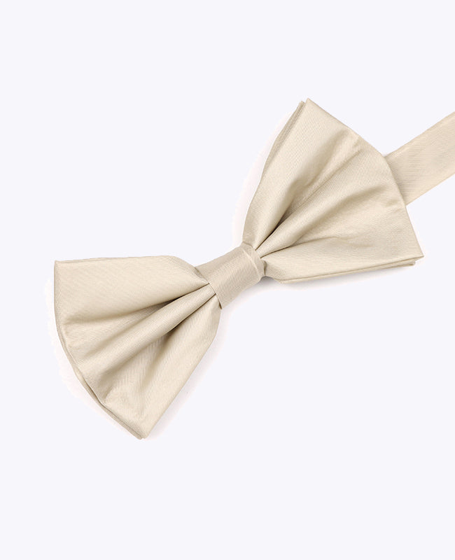 Vlinderdas Beige Heren in Gerecycled Polyester "Marin"