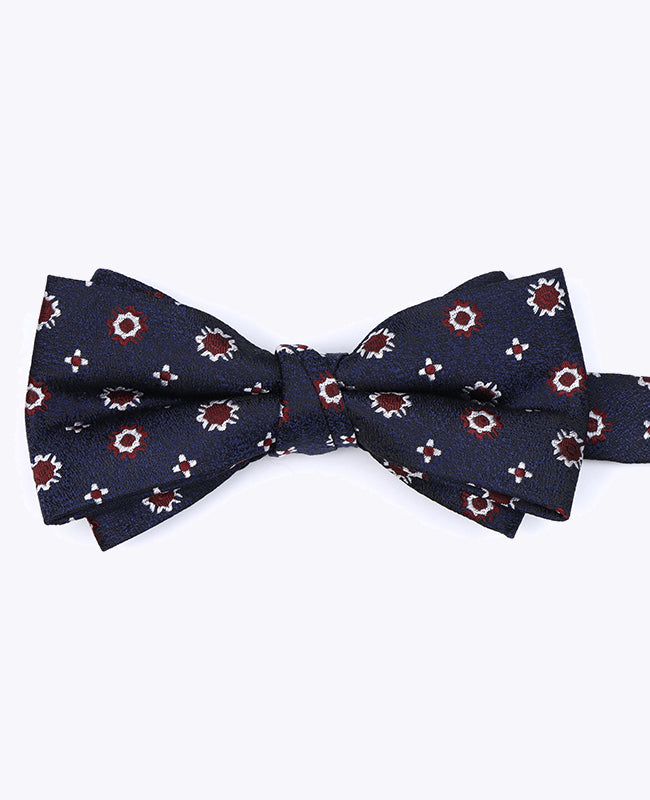 Vlinderdas Blauw nr.1 Met Patronen Heren in Polyester "Edmond"