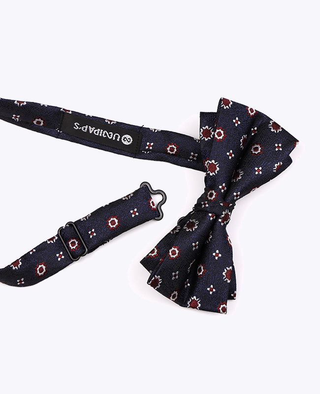 Vlinderdas Blauw nr.1 Met Patronen Heren in Polyester "Edmond"