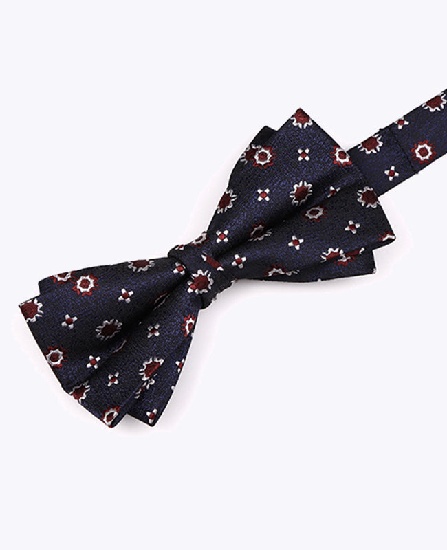 Vlinderdas Blauw nr.1 Met Patronen Heren in Polyester "Edmond"