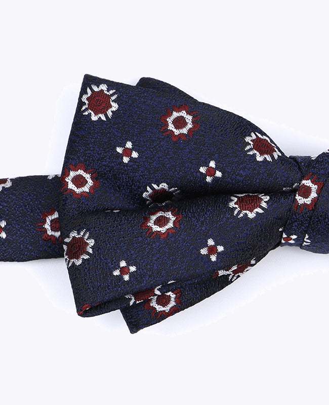Vlinderdas Blauw nr.1 Met Patronen Heren in Polyester "Edmond"