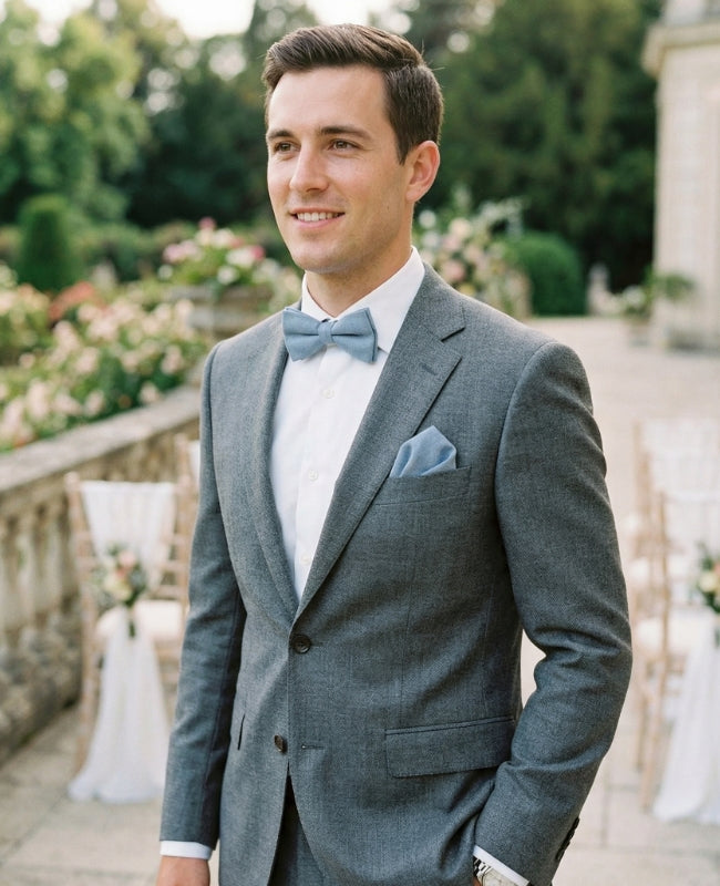 Vlinderdas Blauw nr.2 Heren in Katoen "Edgard"