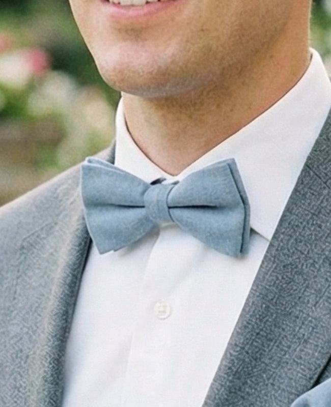 Vlinderdas Blauw nr.2 Heren in Katoen "Edgard"