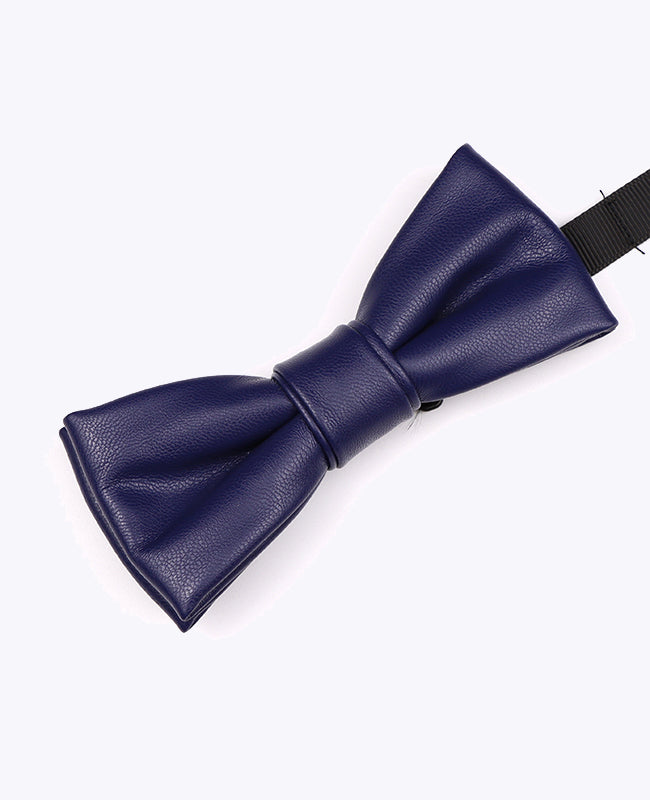 Vlinderdas Blauw nr.2 Heren in Leer "Achille"