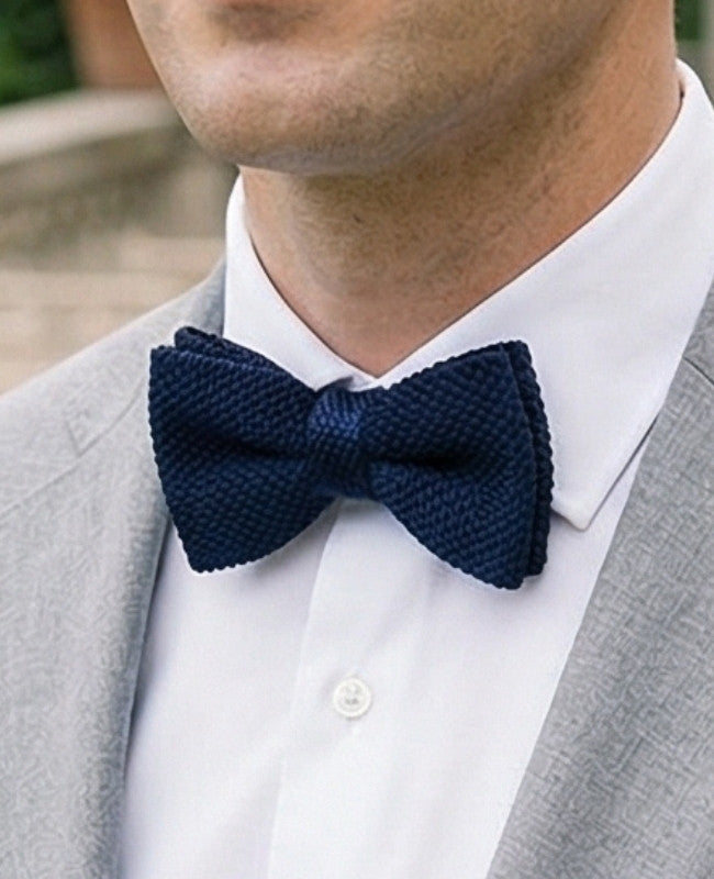 Vlinderdas Blauw nr.2 Heren in Tricot "Léon"