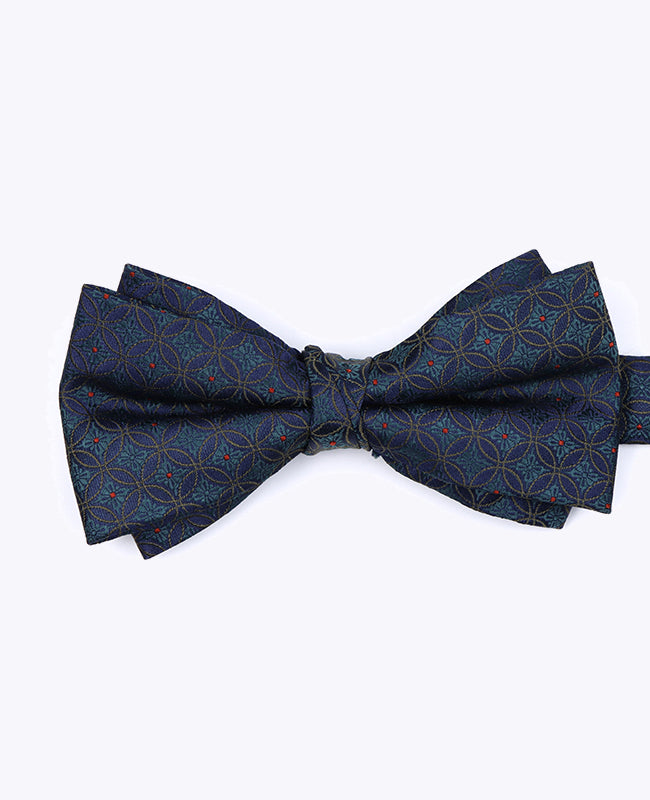 Noeud Papillon Bleu n°2 à Motifs Homme en Polyester «Edmond»