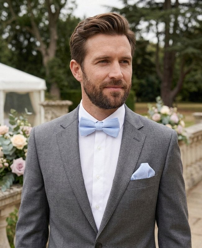 Vlinderdas Blauw nr.3 Heren in Katoen "Edgard"