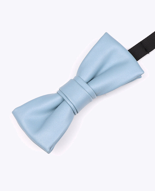 Vlinderdas Blauw nr.3 Heren in Leer "Achille"