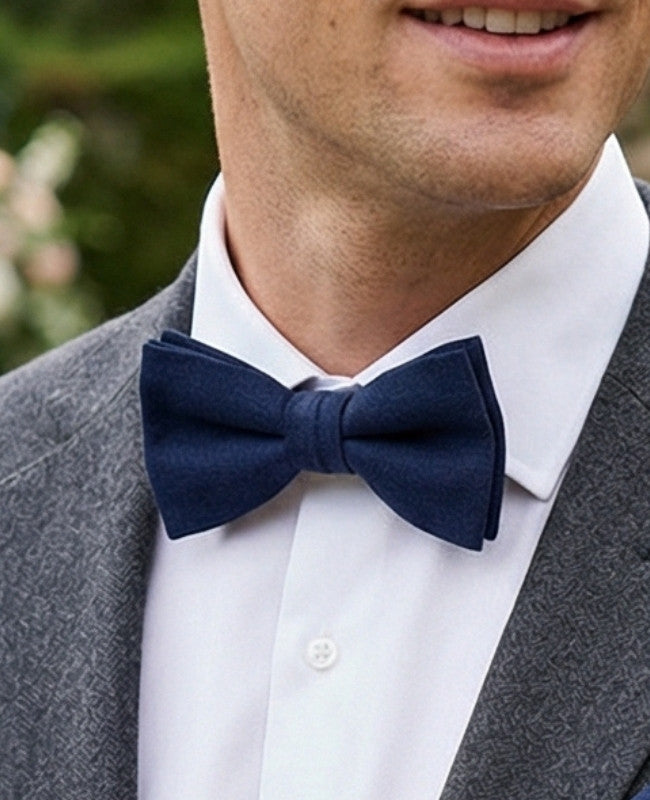 Vlinderdas Blauw nr.5 Heren in Linnen "Basile"