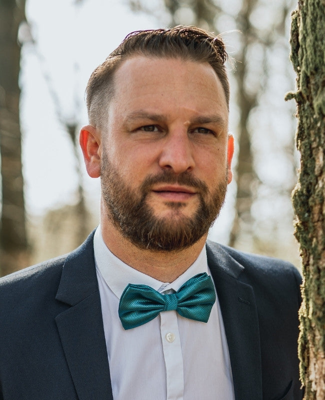 Vlinderdas Blauw nr.6 Heren in Polyester "Martin"