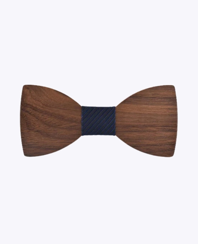 Vlinderdas Blauw Heren in Hout "Ambroise"