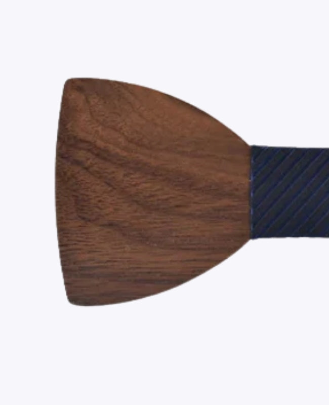 Vlinderdas Blauw Heren in Hout "Ambroise"