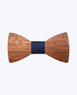 Vlinderdas Blauw Heren in Hout 