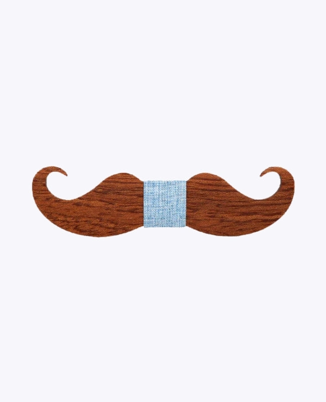 Vlinderdas Blauw Heren in Hout "Hippolyte"