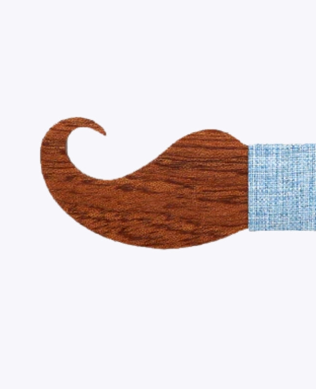 Vlinderdas Blauw Heren in Hout "Hippolyte"