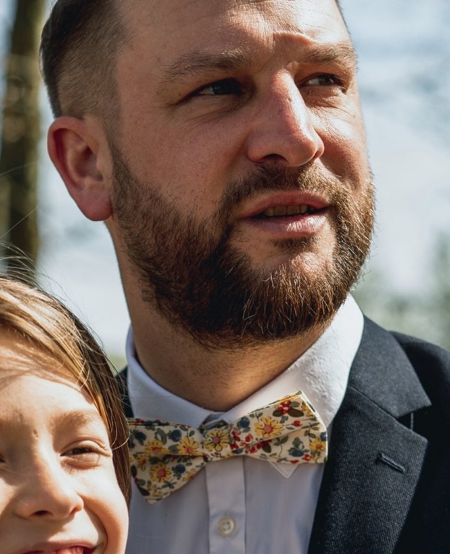 Vlinderdas Liberty Wit nr.5 Heren in Katoen "Charles"