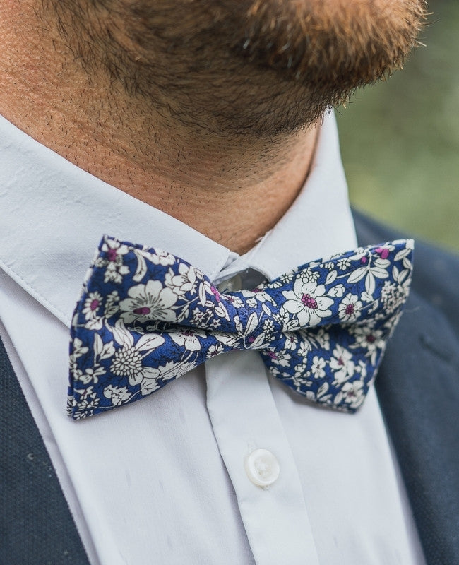 Vlinderdas Liberty Blauw nr.1 Heren in Katoen "Clovis"