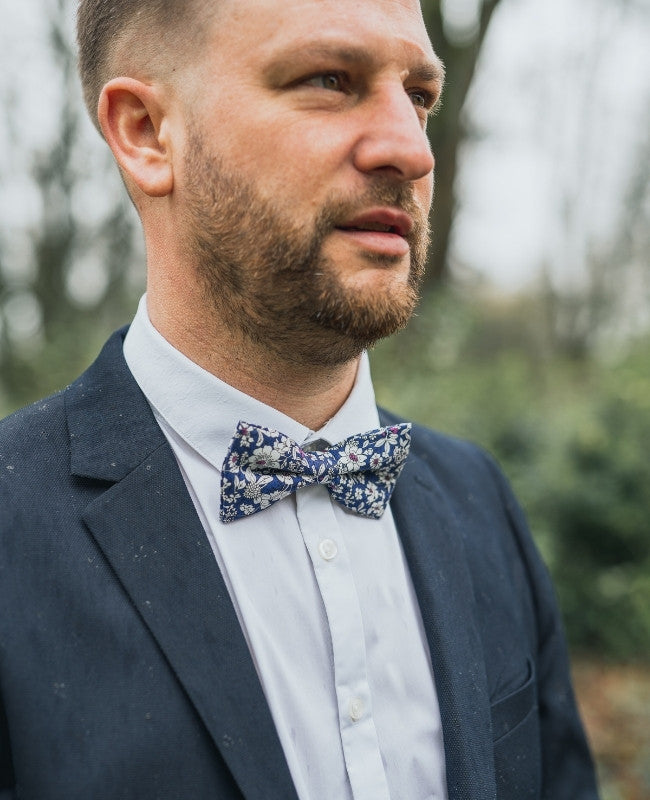 Vlinderdas Liberty Blauw nr.1 Heren in Katoen "Clovis"