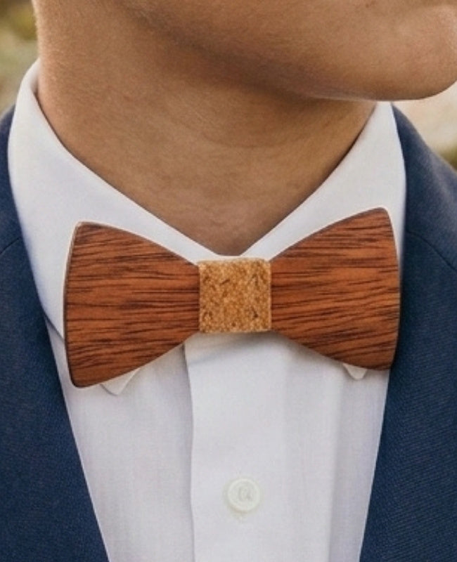 Noeud Papillon Liège Enfant en Bois «Arsène»