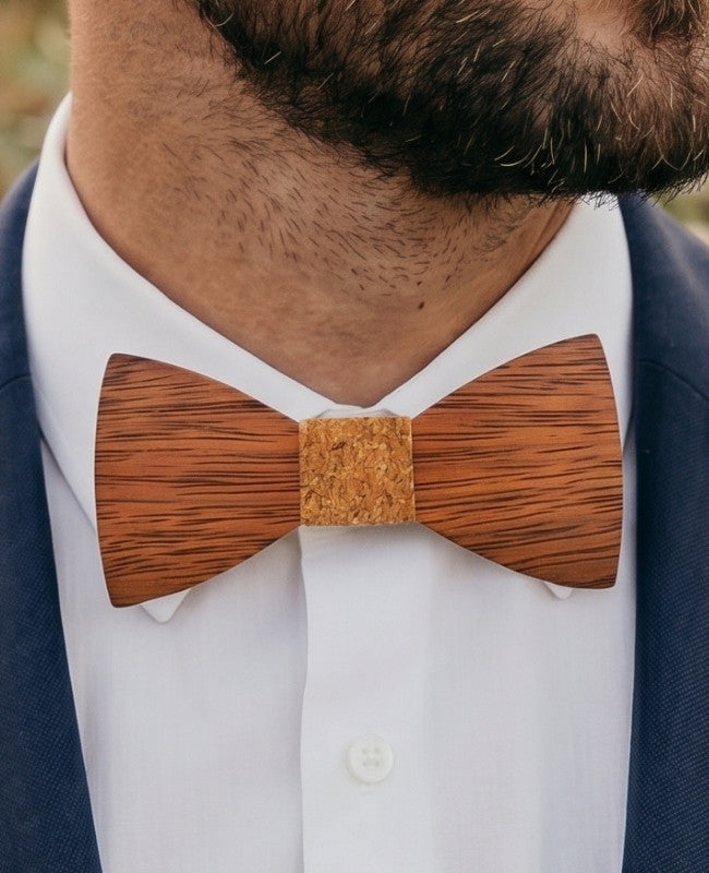 Noeud Papillon Liège Homme en Bois «Arsène»