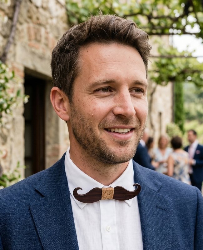 Vlinderdas Kurk Heren in Hout "Théophile"