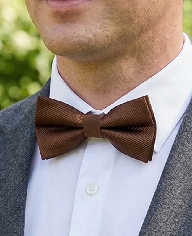 Vlinderdas Bruin Heren in Polyester "Lucien"