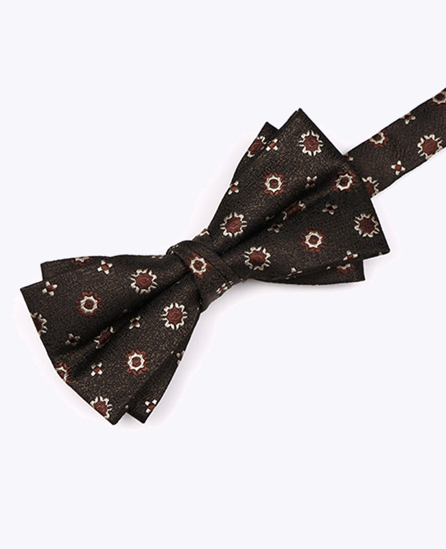 Vlinderdas Bruin nr.1 Met Patronen Heren in Polyester "Edmond"